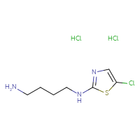 Chemical structure of N1-(5-chloro-1,3-thiazol-2-yl)butane-1,4-diamine dihydrochloride - CSSB14828291283