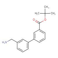 Chemical structure of tert-butyl 3'-(aminomethyl)-[1,1'-biphenyl]-3-carboxylate - CSSB00102598629