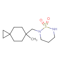 Chemical structure of 2-({6-methylspiro[2.5]octan-6-yl}methyl)-1λ⁶,2,6-thiadiazinane-1,1-dione - CSMB17365537967