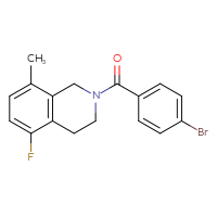 Chemical structure of 2-(4-bromobenzoyl)-5-fluoro-8-methyl-1,2,3,4-tetrahydroisoquinoline - CSSB15366910131