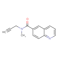 Chemical structure of N-methyl-N-(prop-2-yn-1-yl)quinoline-6-carboxamide - CSSB00008661716
