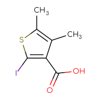 Chemical structure of 2-iodo-4,5-dimethylthiophene-3-carboxylic acid - CSSB00010155350