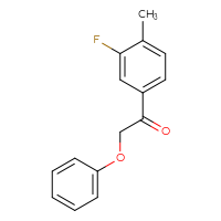 Chemical structure of 1-(3-fluoro-4-methylphenyl)-2-phenoxyethan-1-one - CSSB00008503869