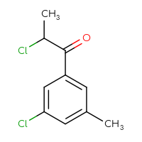 Chemical structure of 2-chloro-1-(3-chloro-5-methylphenyl)propan-1-one - CSSB00010148400