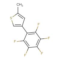 Chemical structure of 2-methyl-4-(2,3,4,5,6-pentafluorophenyl)thiophene - CSSB06585703834