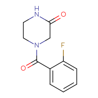 Chemical structure of 4-(2-fluorobenzoyl)piperazin-2-one - CSSB00000158430