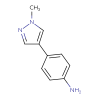 Chemical structure of 4-(1-methyl-1H-pyrazol-4-yl)aniline - CSSB00011399976