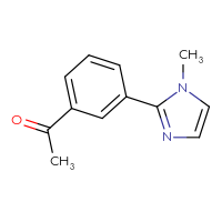Chemical structure of 1-[3-(1-methyl-1H-imidazol-2-yl)phenyl]ethan-1-one - CSSB00011955911