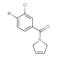 Chemical structure of 1-(4-bromo-3-chlorobenzoyl)-2,5-dihydro-1H-pyrrole - CSSB00016015382