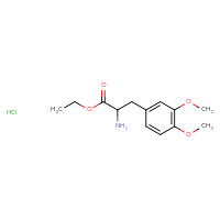 Chemical structure of ethyl 2-amino-3-(3,4-dimethoxyphenyl)propanoate hydrochloride - CSSB20963517730