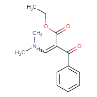 Chemical structure of ethyl 2-benzoyl-3-(dimethylamino)prop-2-enoate - CSSB00000708270