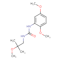 Chemical structure of 1-(2,5-dimethoxyphenyl)-3-(2-methoxy-2-methylpropyl)urea - CSSB02031208864