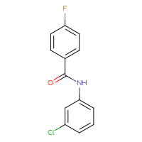 Chemical structure of N-(3-chlorophenyl)-4-fluorobenzamide - CSSB00000249924