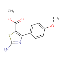 Chemical structure of methyl 2-amino-4-(4-methoxyphenyl)-1,3-thiazole-5-carboxylate - CSSB00015229880