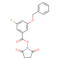 Chemical structure of 2,5-dioxopyrrolidin-1-yl 3-(benzyloxy)-5-fluorobenzoate - CSSB03219876367