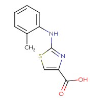 Chemical structure of 2-[(2-methylphenyl)amino]-1,3-thiazole-4-carboxylic acid - CSSB00012349112