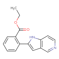 Chemical structure of ethyl 2-{1H-pyrrolo[3,2-c]pyridin-2-yl}benzoate - CSSB06581901275