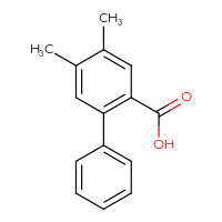 Chemical structure of 4,5-dimethyl-[1,1'-biphenyl]-2-carboxylic acid - CSSB21253046908