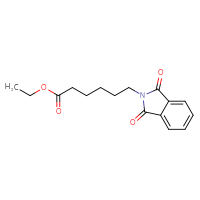 Chemical structure of ethyl 6-(1,3-dioxo-2,3-dihydro-1H-isoindol-2-yl)hexanoate - CSSB00016857836