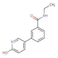 Chemical structure of N-ethyl-3-(6-hydroxypyridin-3-yl)benzamide - CSSB00016249088
