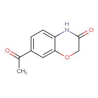 Chemical structure of 7-acetyl-3,4-dihydro-2H-1,4-benzoxazin-3-one - CSSB00000083604