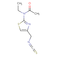 Chemical structure of N-ethyl-N-[4-(isothiocyanatomethyl)-1,3-thiazol-2-yl]acetamide - CSSB00000010820