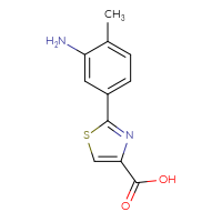 Chemical structure of 2-(3-amino-4-methylphenyl)-1,3-thiazole-4-carboxylic acid - CSSB00102693454