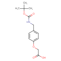 Chemical structure of 2-[4-({[(tert-butoxy)carbonyl]amino}methyl)phenoxy]acetic acid - CSSB00134616192