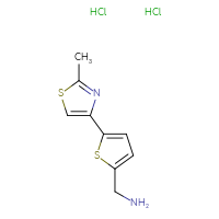 Chemical structure of 1-[5-(2-methyl-1,3-thiazol-4-yl)thiophen-2-yl]methanamine dihydrochloride - CSSB00020605179