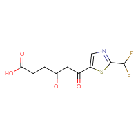 Chemical structure of 6-[2-(difluoromethyl)-1,3-thiazol-5-yl]-4,6-dioxohexanoic acid - CSSB21432509324