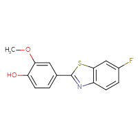 Chemical structure of 4-(6-fluoro-1,3-benzothiazol-2-yl)-2-methoxyphenol - CSSB06584391058