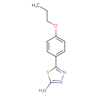 Chemical structure of 5-(4-propoxyphenyl)-1,3,4-thiadiazol-2-amine - CSSB00005991062