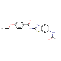 Chemical structure of N-(6-acetamido-1,3-benzothiazol-2-yl)-4-ethoxybenzamide - CSSB00105717187