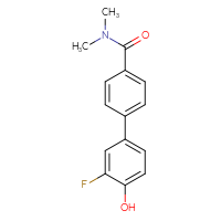 Chemical structure of 3'-fluoro-4'-hydroxy-N,N-dimethyl-[1,1'-biphenyl]-4-carboxamide - CSSB00150705044