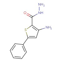 Chemical structure of 3-amino-5-phenylthiophene-2-carbohydrazide - CSSB00000010793