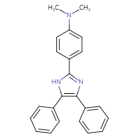 Chemical structure of 4-(4,5-diphenyl-1H-imidazol-2-yl)-N,N-dimethylaniline - CSSB00159728785
