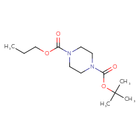 Chemical structure of 1-tert-butyl 4-propyl piperazine-1,4-dicarboxylate - CSSB00103915870