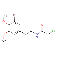 Chemical structure of N-[2-(3-bromo-4,5-dimethoxyphenyl)ethyl]-2-chloroacetamide - CSSB21332095771
