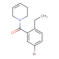 Chemical structure of 1-(5-bromo-2-ethylbenzoyl)-1,2,3,6-tetrahydropyridine - CSSB01999389649