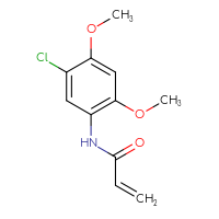 Chemical structure of N-(5-chloro-2,4-dimethoxyphenyl)prop-2-enamide - CSSB00000765450
