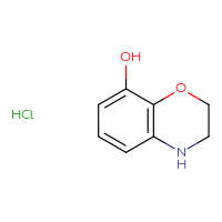 Chemical structure of 3,4-dihydro-2H-1,4-benzoxazin-8-ol hydrochloride - CSSB03436539807