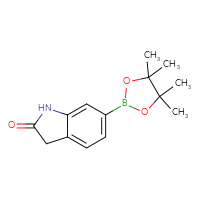 Chemical structure of 6-(4,4,5,5-tetramethyl-1,3,2-dioxaborolan-2-yl)-2,3-dihydro-1H-indol-2-one - CSSB00009888939