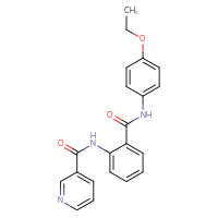 Chemical structure of N-{2-[(4-ethoxyphenyl)carbamoyl]phenyl}pyridine-3-carboxamide - CSSB00121621459