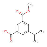 Chemical structure of 3-(methoxycarbonyl)-5-(propan-2-yl)benzoic acid - CSSB03559670782