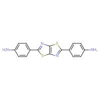 Chemical structure of 4-[5-(4-aminophenyl)-[1,3]thiazolo[5,4-d][1,3]thiazol-2-yl]aniline - CSSB06722366016