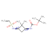 Chemical structure of rac-tert-butyl N-[(1R,3S)-3-ethenesulfonamido-2,2-dimethylcyclobutyl]carbamate - CSMB21332098953