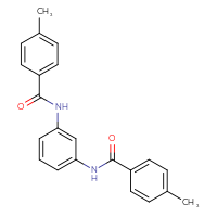 Chemical structure of 4-methyl-N-[3-(4-methylbenzamido)phenyl]benzamide - CSSB00046251727