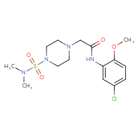 Chemical structure of N-(5-chloro-2-methoxyphenyl)-2-[4-(dimethylsulfamoyl)piperazin-1-yl]acetamide - CSSB00046184676