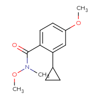 Chemical structure of 2-cyclopropyl-N,4-dimethoxy-N-methylbenzamide - CSSB15033579428