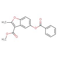 Chemical structure of methyl 5-(benzoyloxy)-2-methyl-1-benzofuran-3-carboxylate - CSSB00027398934